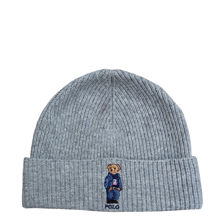 grey polo beanie