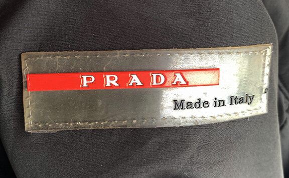 Prada Logo Trim Cafe Racer Jacket Size M Roots