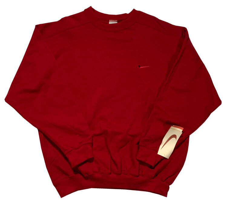 red nike vintage sweatshirt