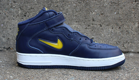 navy blue and yellow air force 1