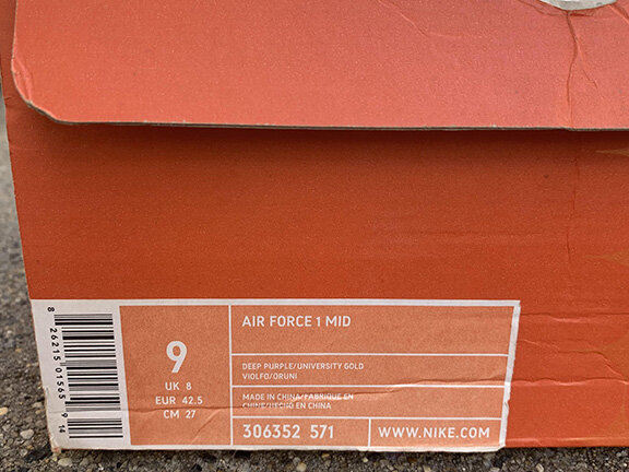 nike size 9 in cm