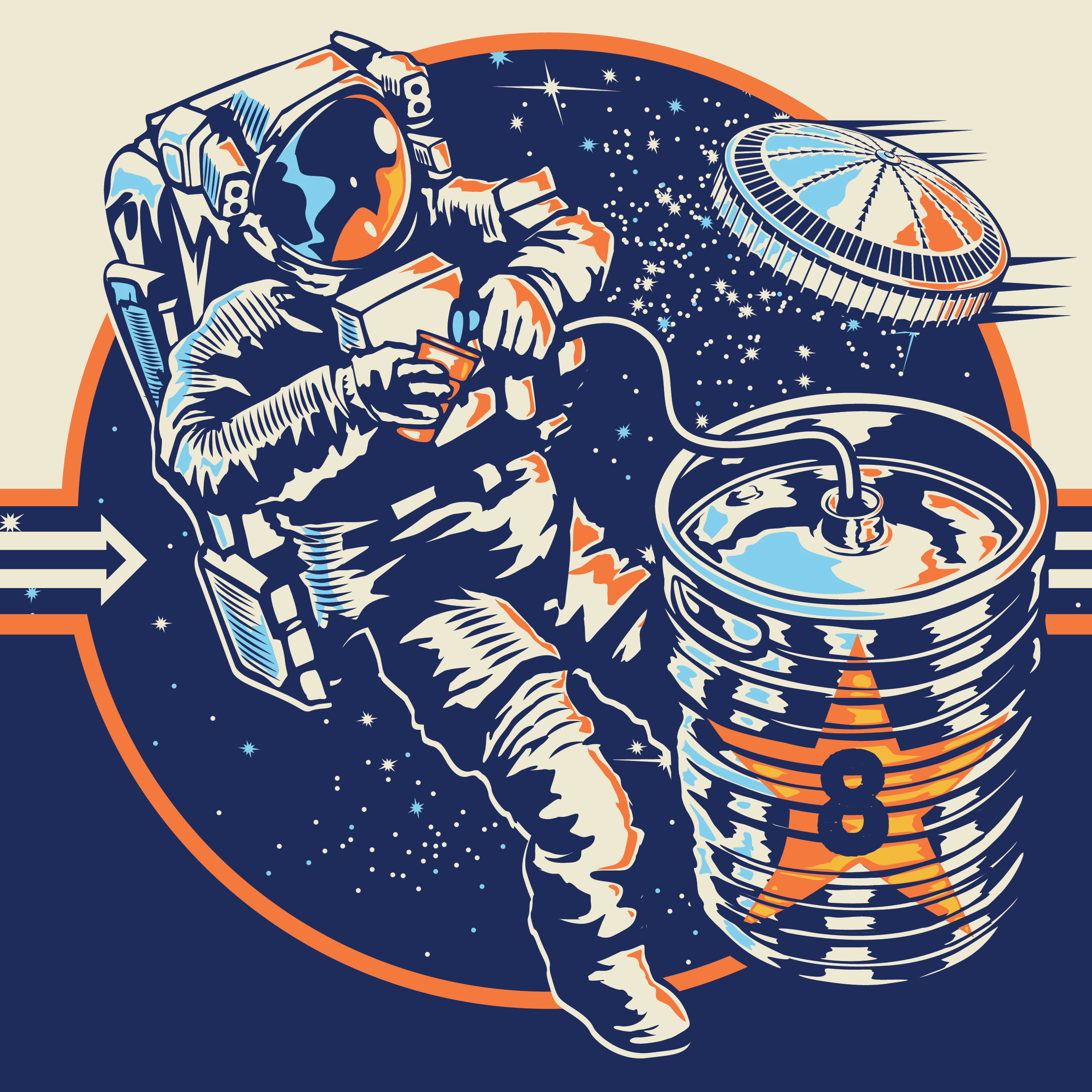 Космонавт с пивом