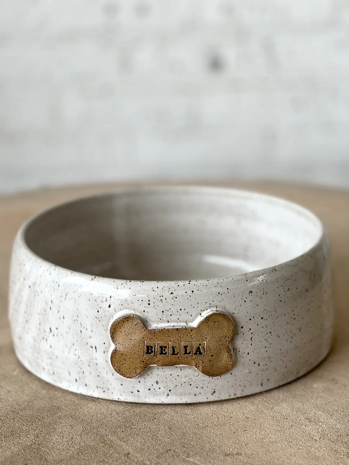 Clay deals dog bowl