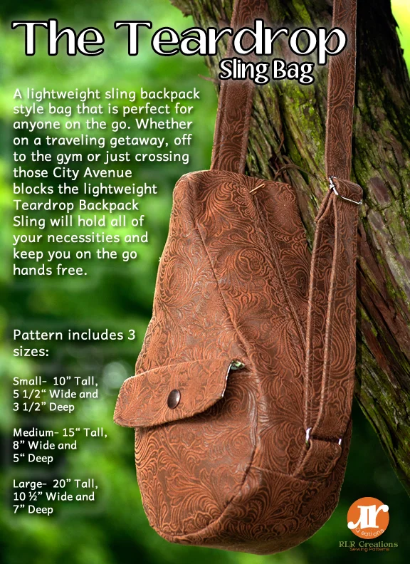 teardrop sling backpack