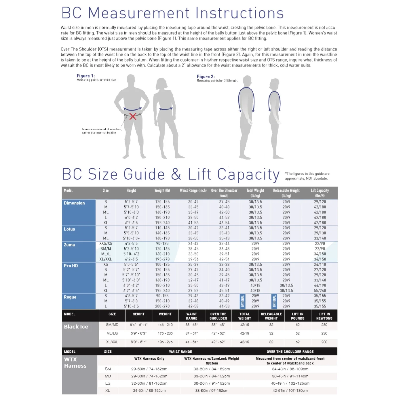 Aqualung Bcd Size Chart