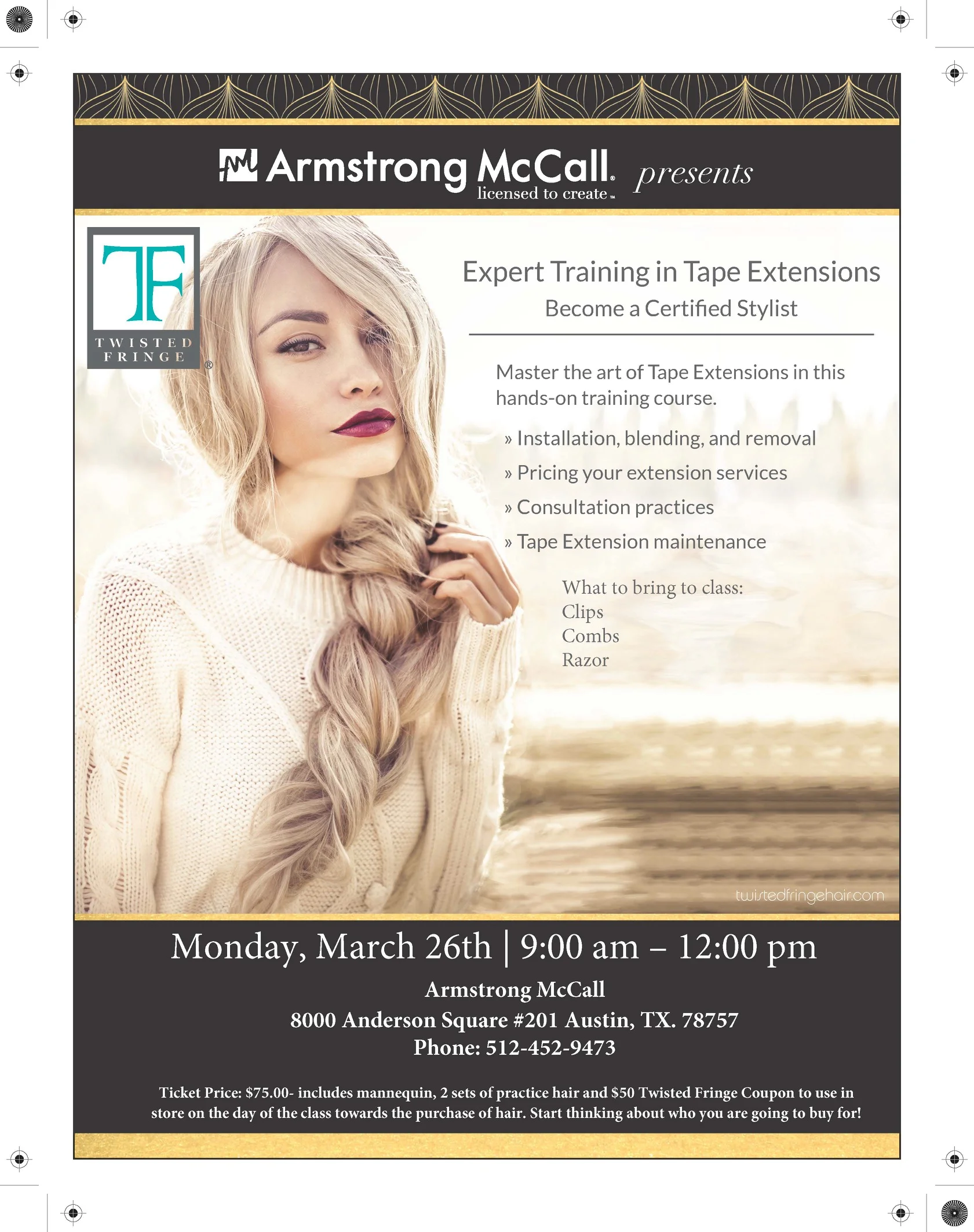 March 26 2018 Twisted Fringe Certification Armstrong Mccall