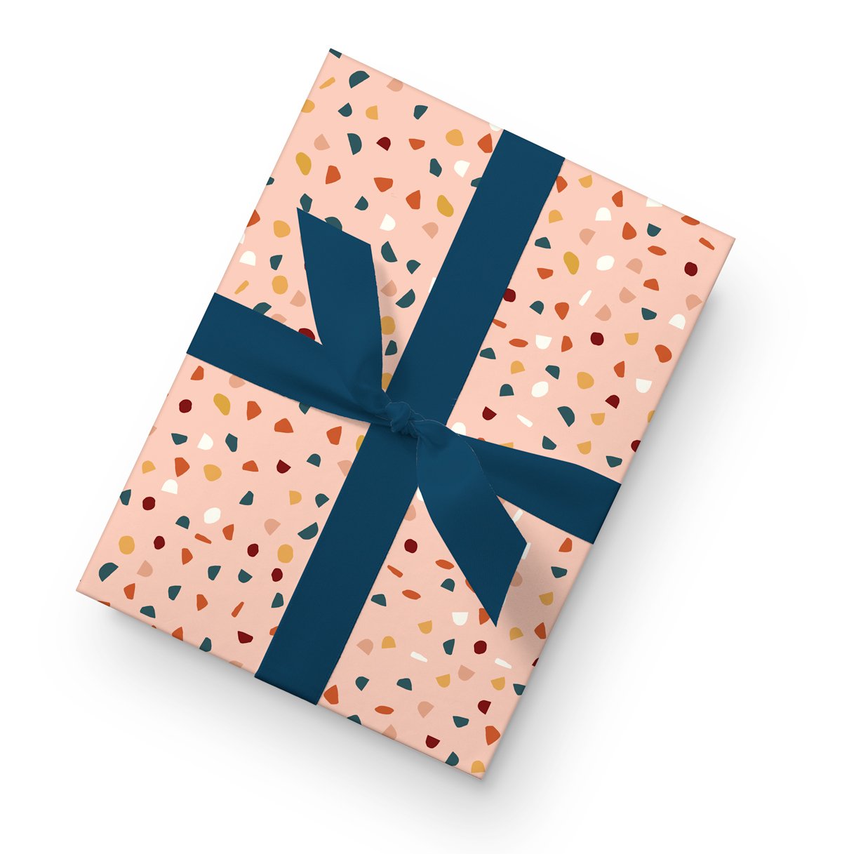 Abstract Terrazzo Wrapping Paper Sheet - White — HOORAY ALL DAY