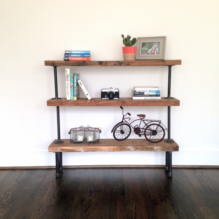 The Colorado Bookshelf Reclaimed Wood Pipe Shelving Unit Arc Reclaimed Wood Pipe Shelving Unit