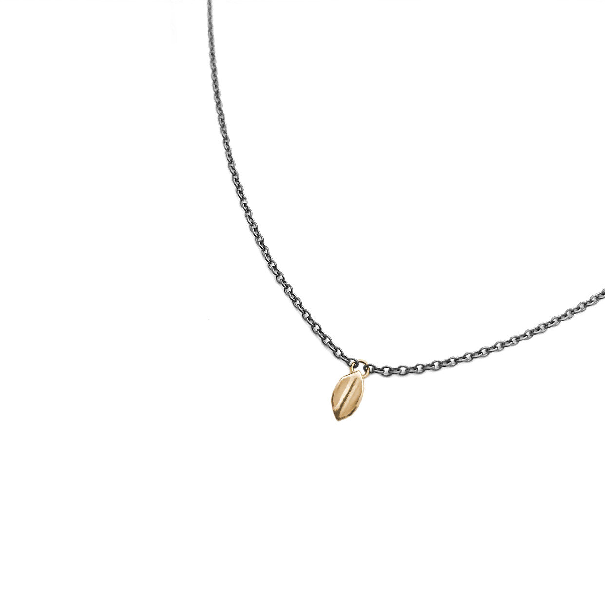 Petite Gold Leaf Necklace Small 14k Sterling Silver Laurel S