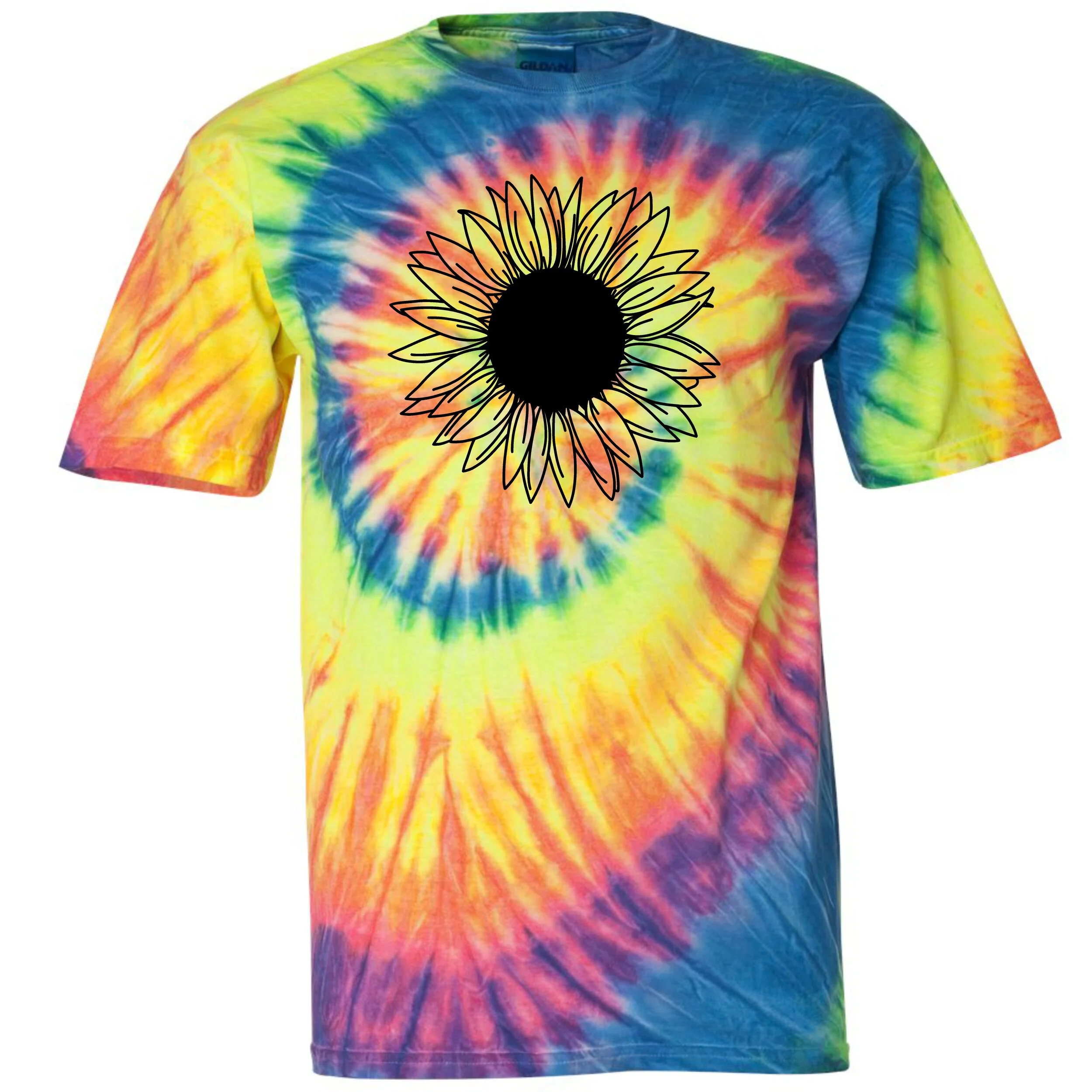 sunflower tye dye shirt