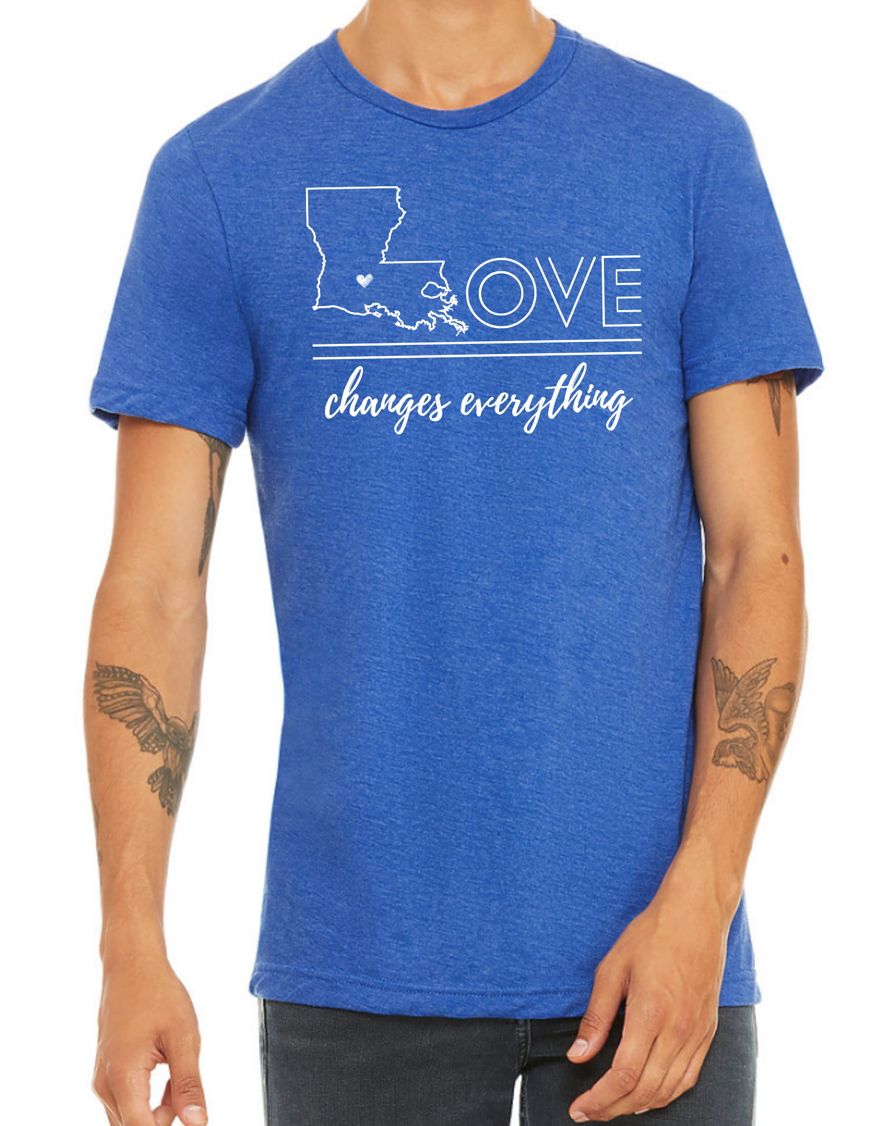 Love Changes Everything T-shirt (Louisiana Design) — Hope for Opelousas