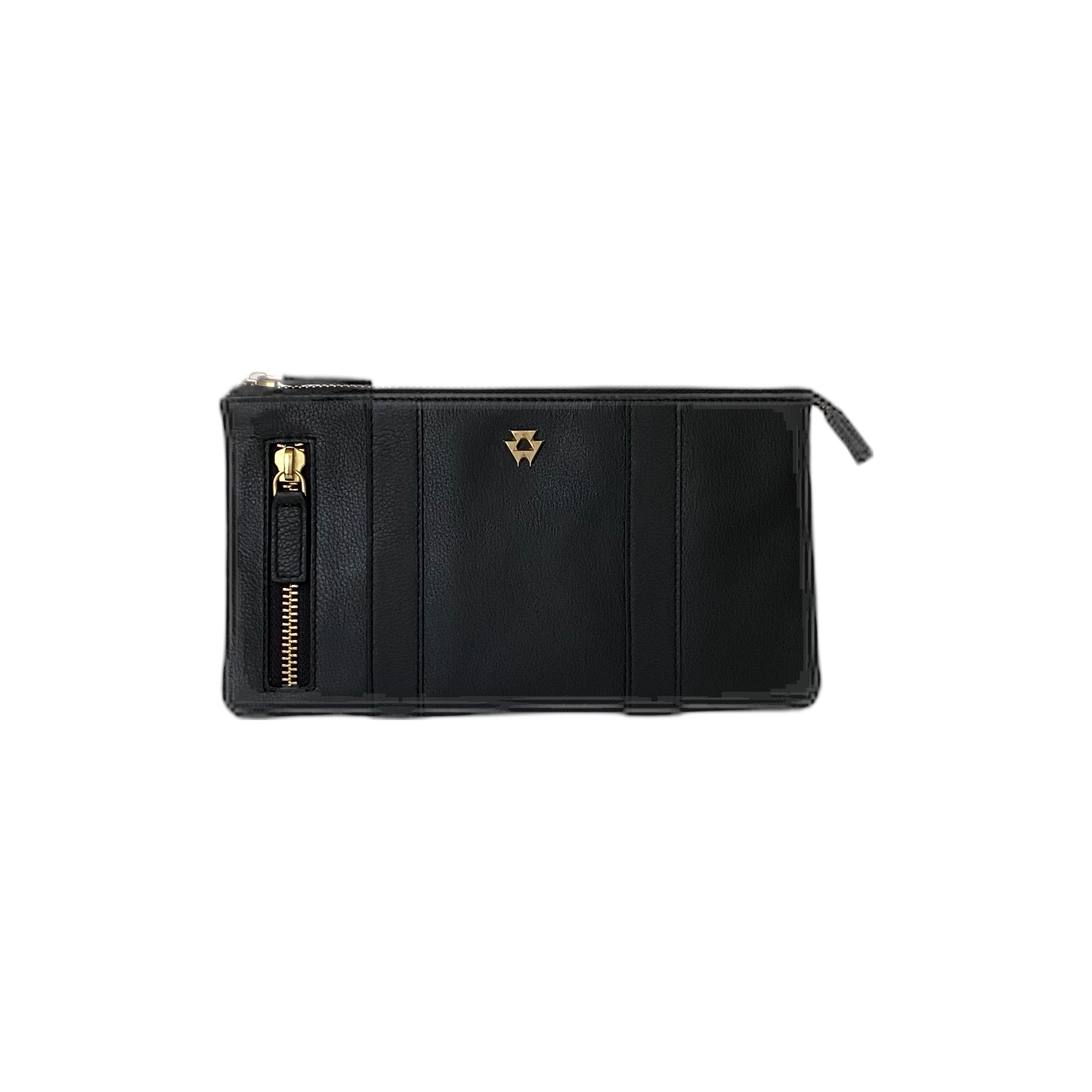 Black Leather Zip Around Wallet for Men & Women - Galen Leather