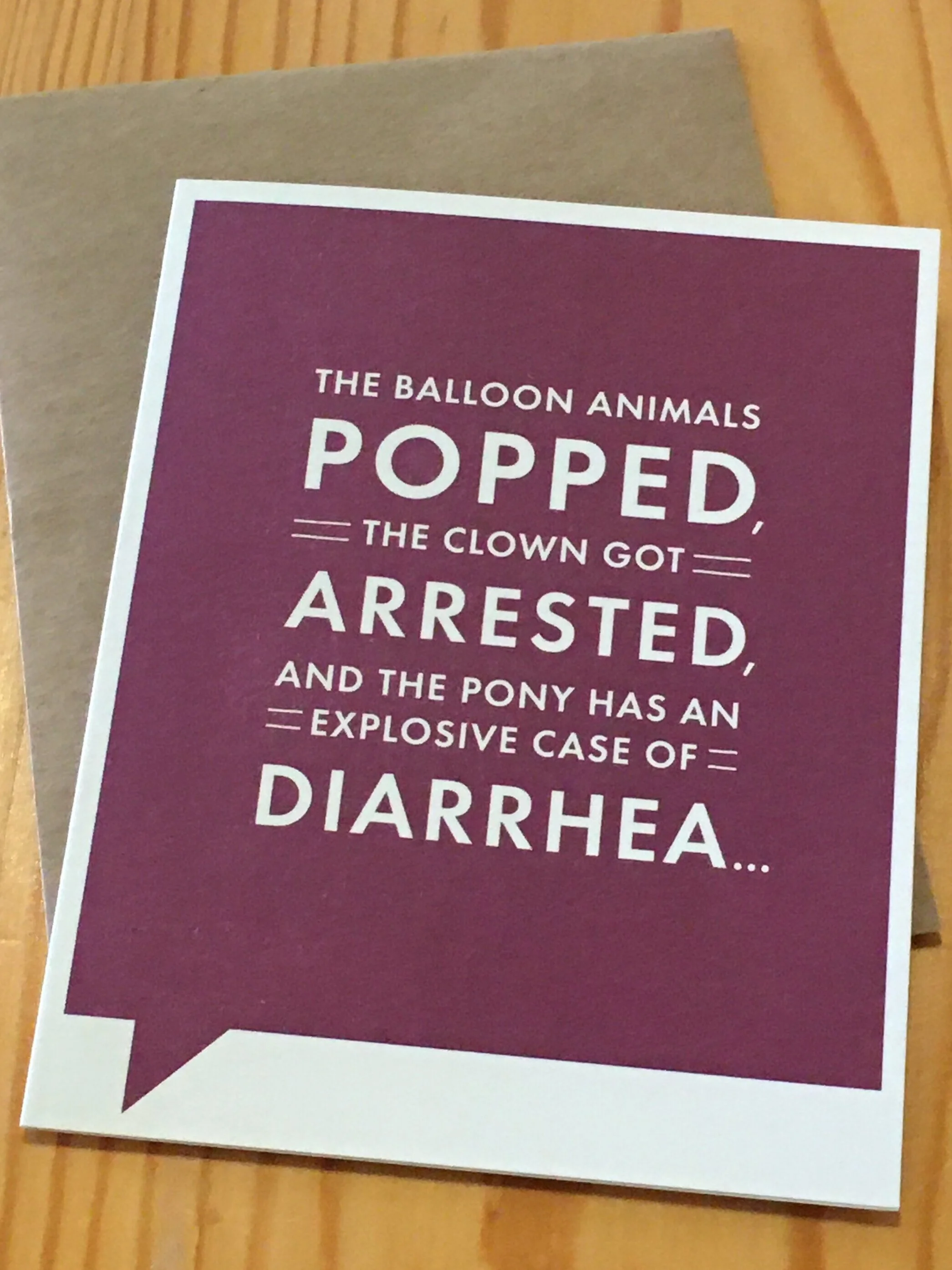 The balloon animals popped, the clown got arrested, and the pony has an  explosive case of diarrhea... — Cristaudo's