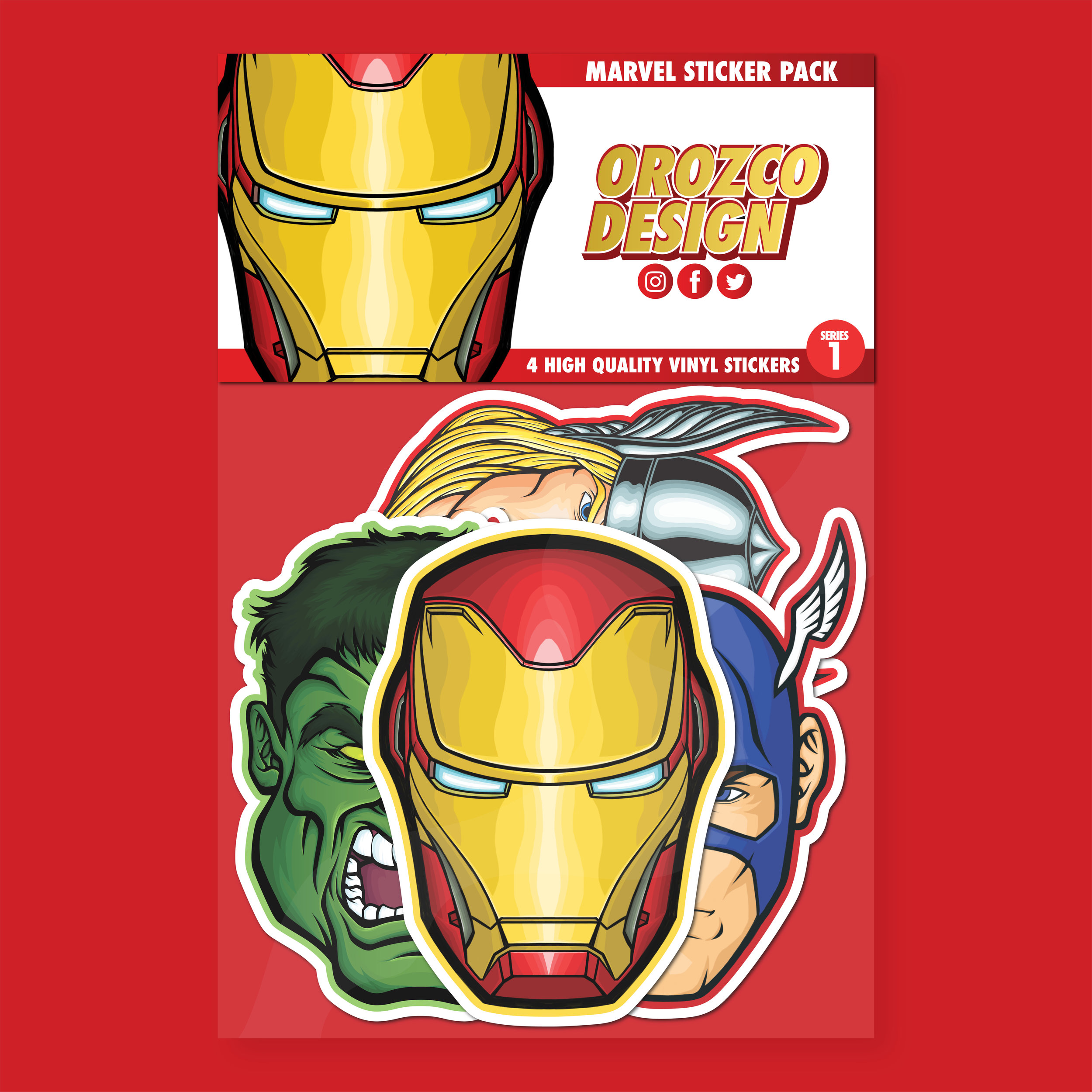 Orozco Design—Store—Marvel Sticker Pack Series 1