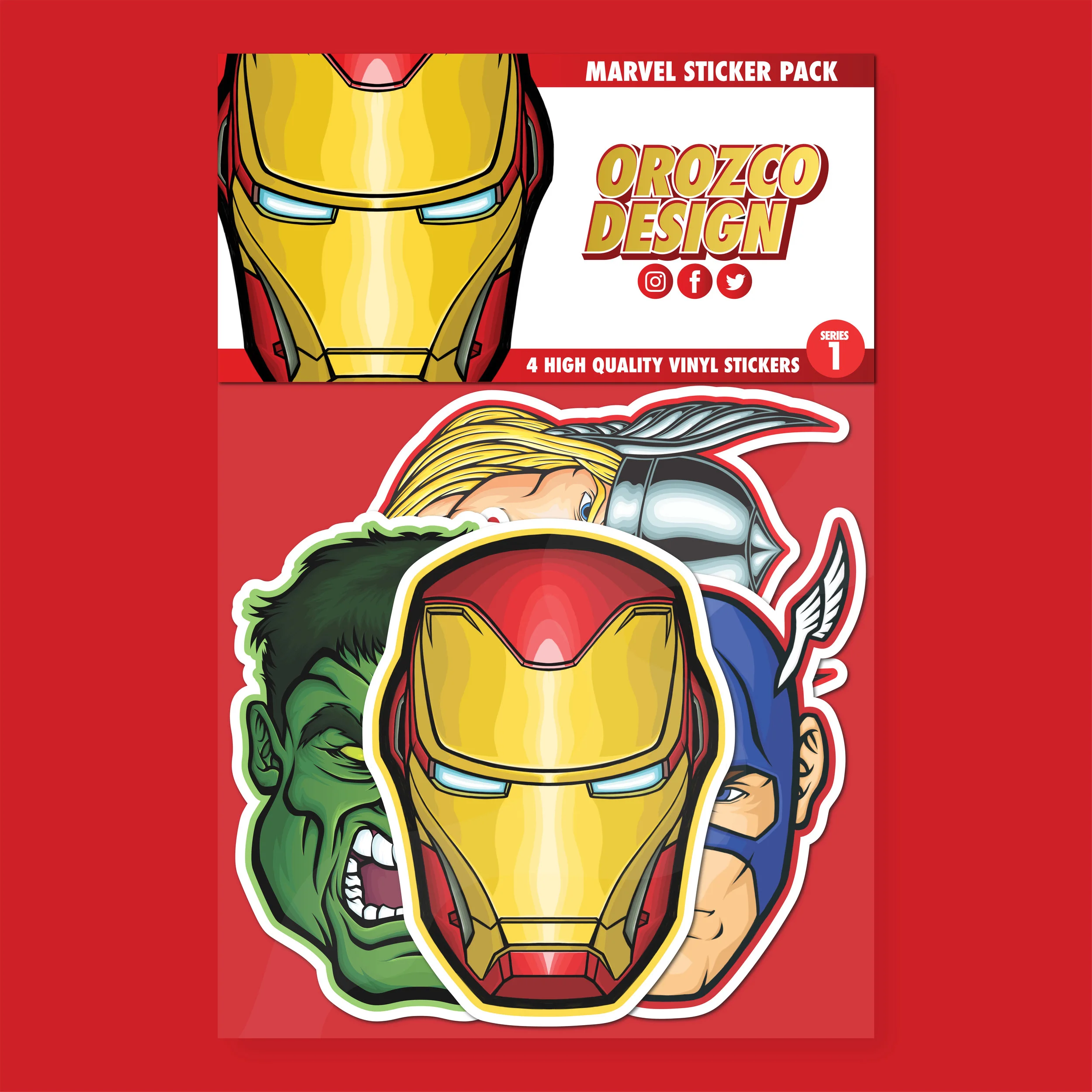 Orozco Design—Store—Marvel Sticker Pack Series 1