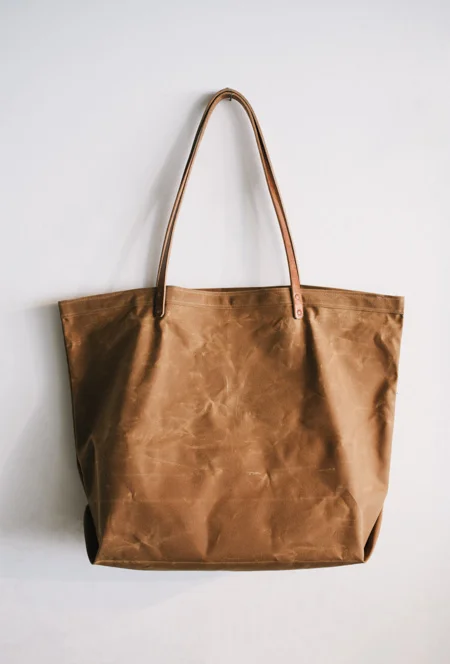 waxed canvas tote bag