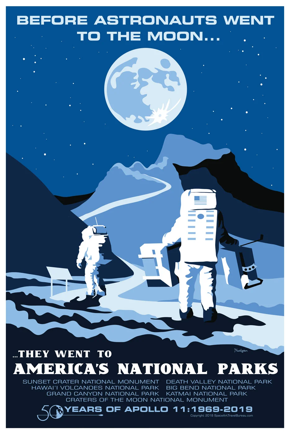Apollo 11 and America's National Parks | Vintage Space Art — Space Art  Travel Bureau