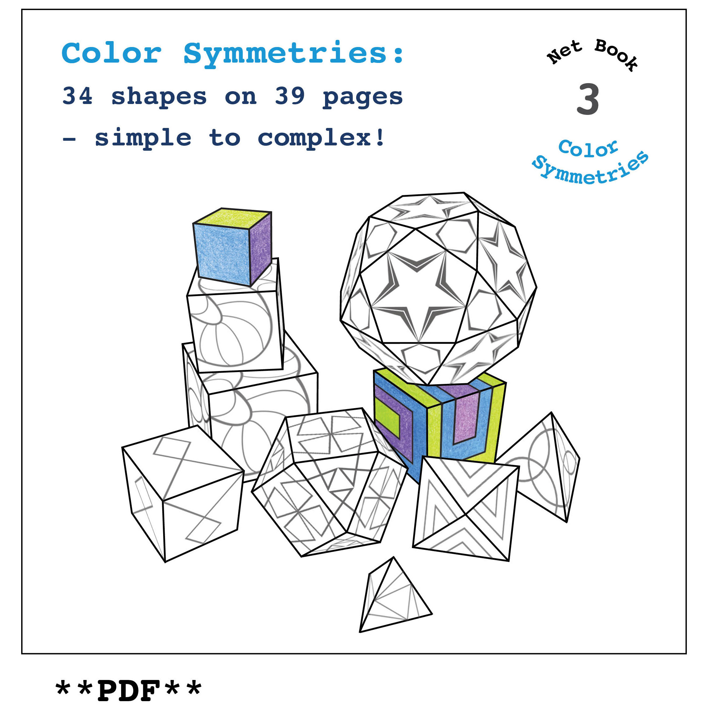 Pdf Of Cubes And Things Net Book 3 Color Symmetries Stacy