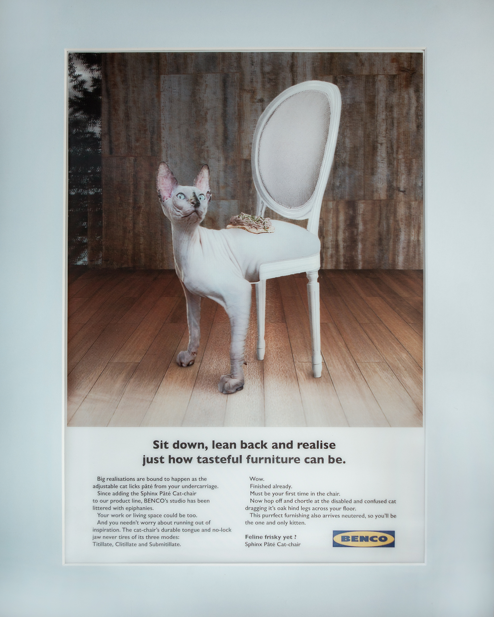 Sphinx Pate Cat Chair 3d Lenticular Giclee Print Edition Of 2