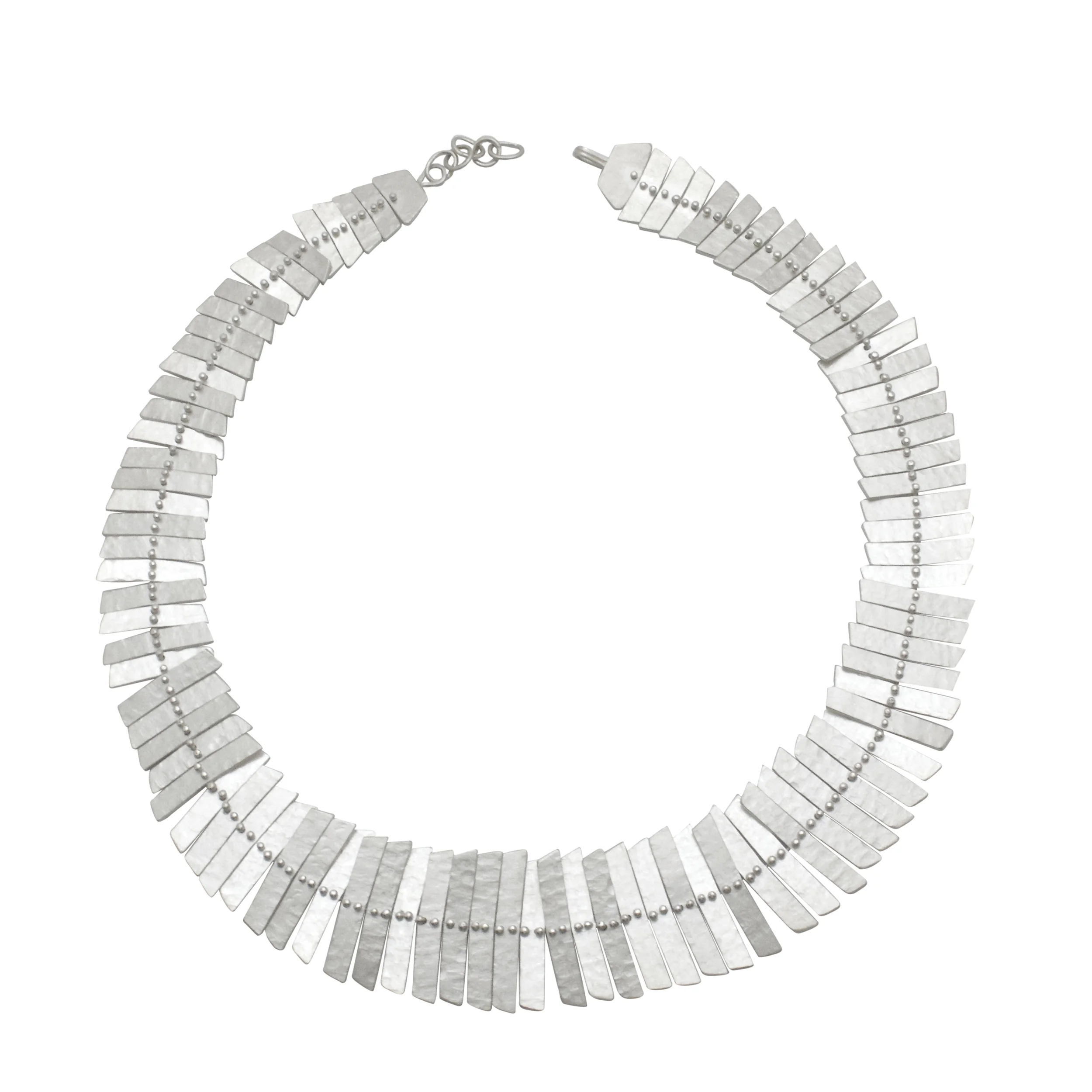 Solid silver collar necklace deals