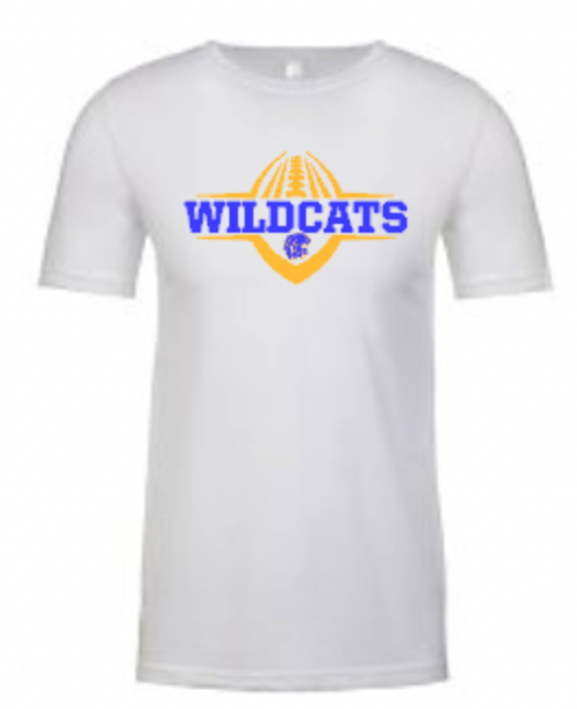  Mustangs Football Cheer Blue White School Spirit T-Shirt :  Clothing, Shoes & Jewelry