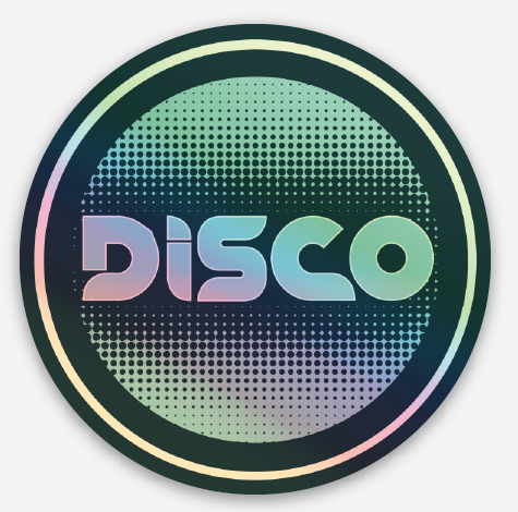 Disco Sticker for Sale by OnlyManOnMars