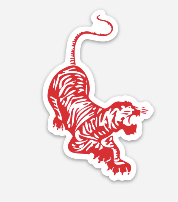 Jerry Garcia Tiger vinyl die cut sticker Drifter Merch