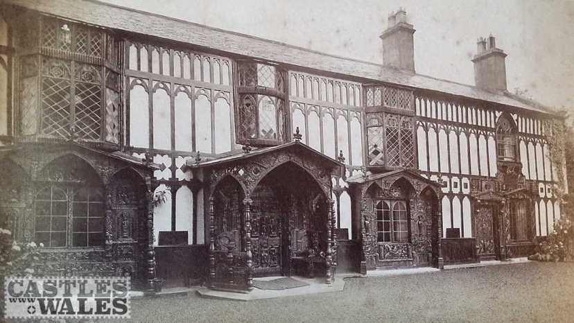 The Llangollen estate in an undated postcard – hello porch party! (Castles of Wales)