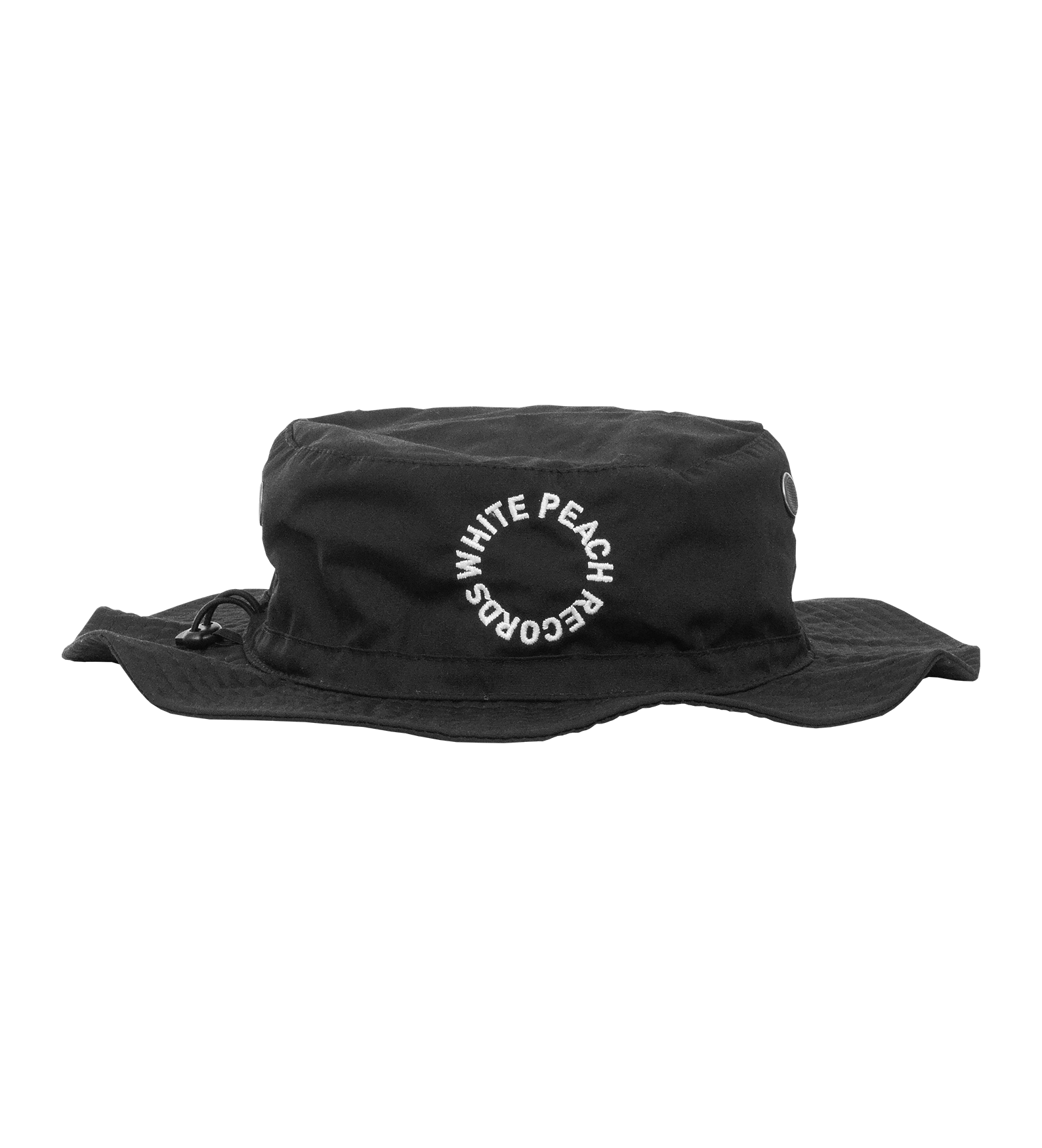 Wpt015 Black Bucket Hat W White Embroidery Pre Order White