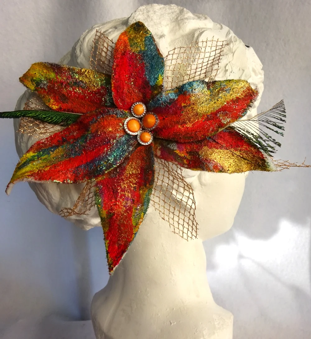 flower brooch hair clip