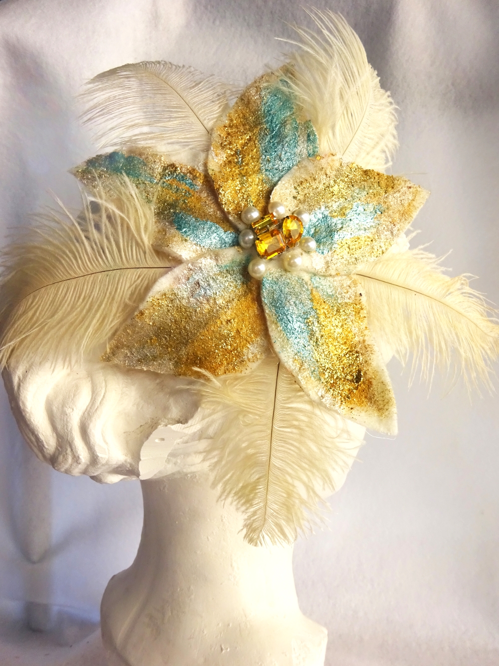 ostrich feather hair accessories