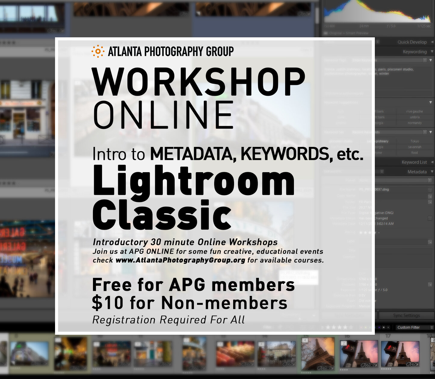 在线研讨会:元数据,关键字& Lightroom Classic中的字幕