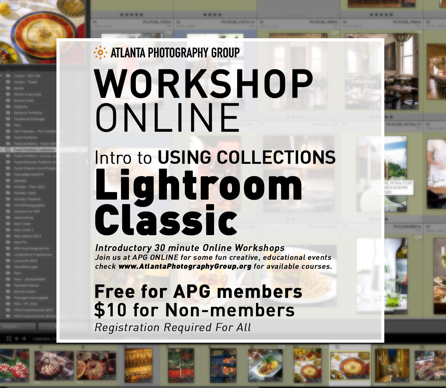 在线工作坊:在Lightroom Classic中使用收藏