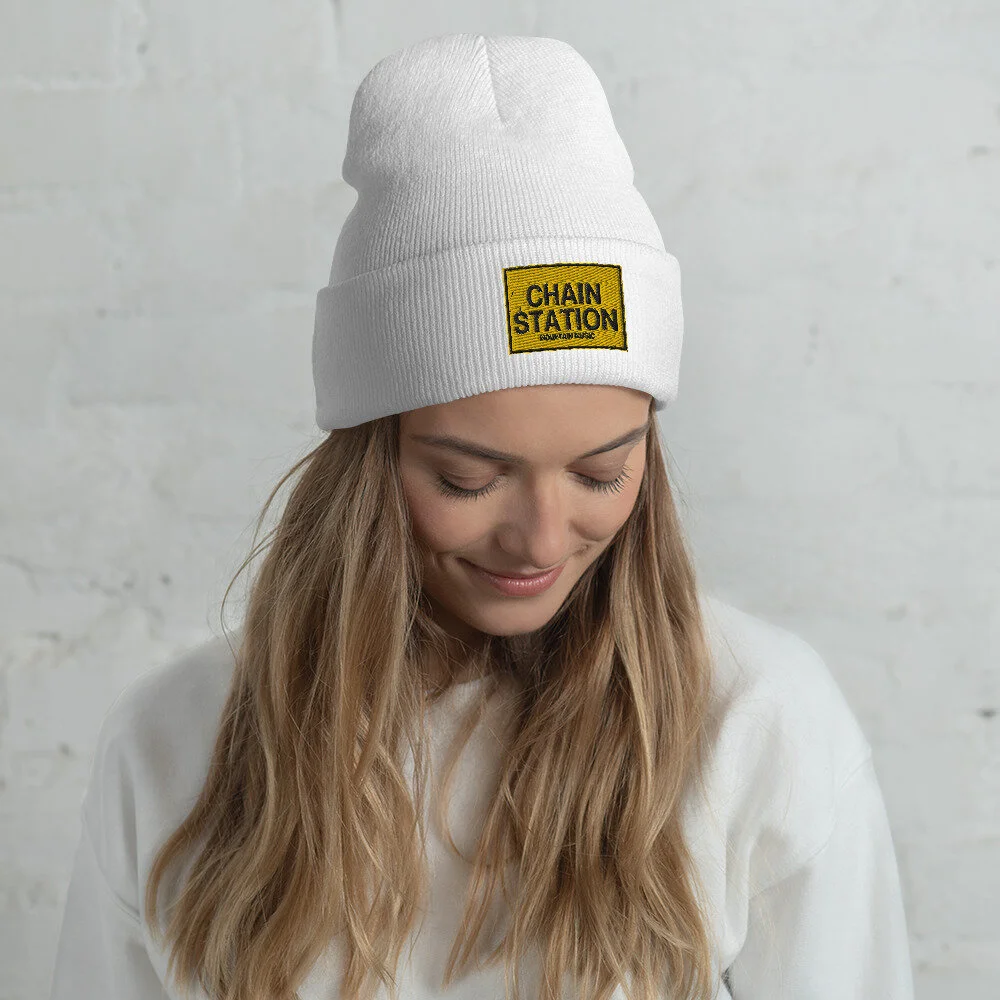 Cuffed Patch Beanie — Chain Station