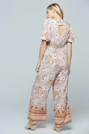 floral wrap jumpsuit