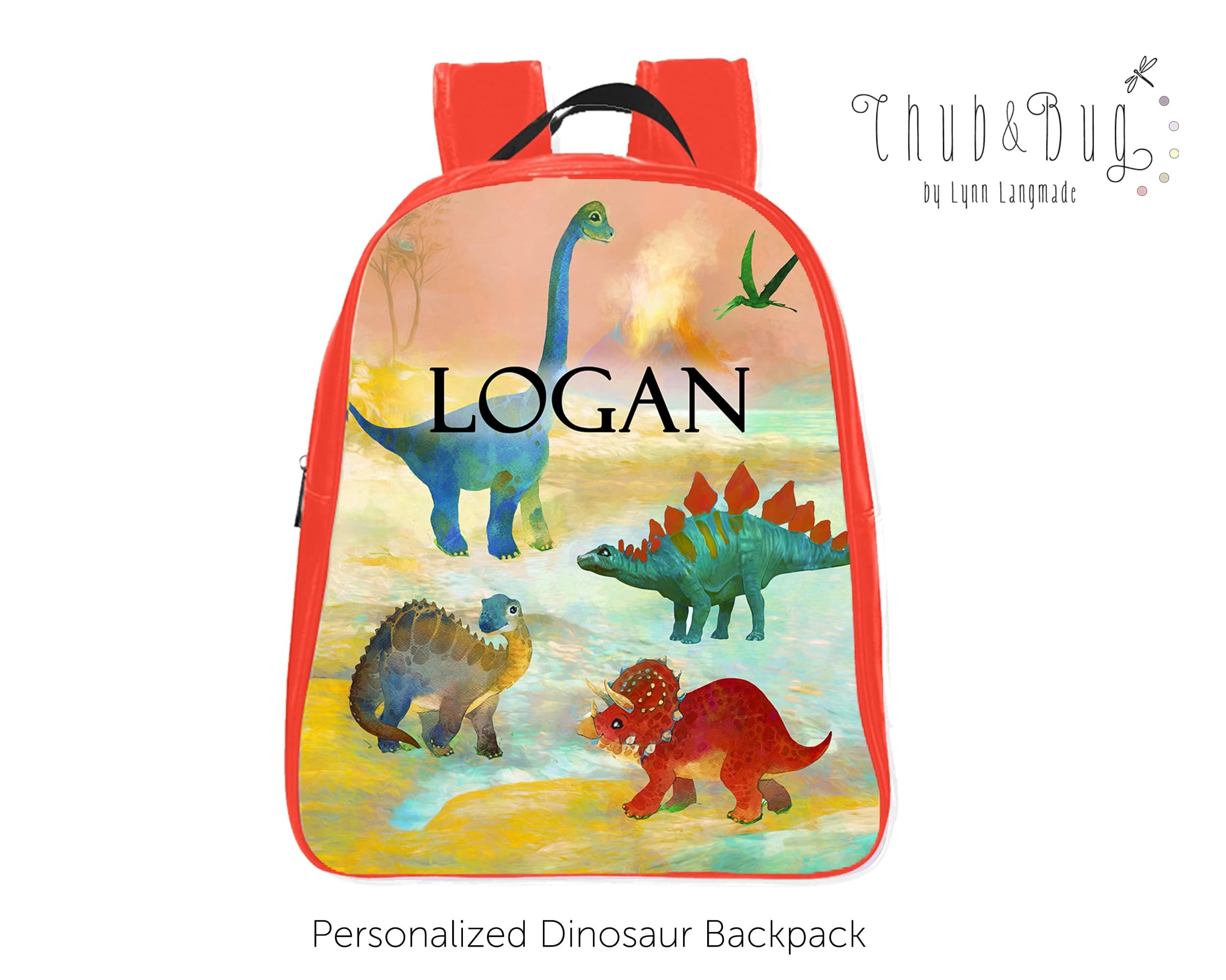 Dinosaur Backpack - A Personalized Dinosaur Backpack for Boys — Chub and  Bug Illustration