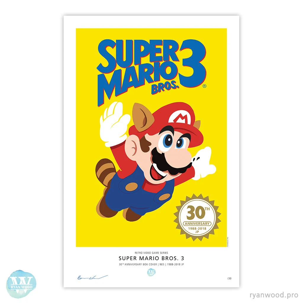 Super Mario Bros 3 30th Anniversary Japan Poster Print Ryan Wood