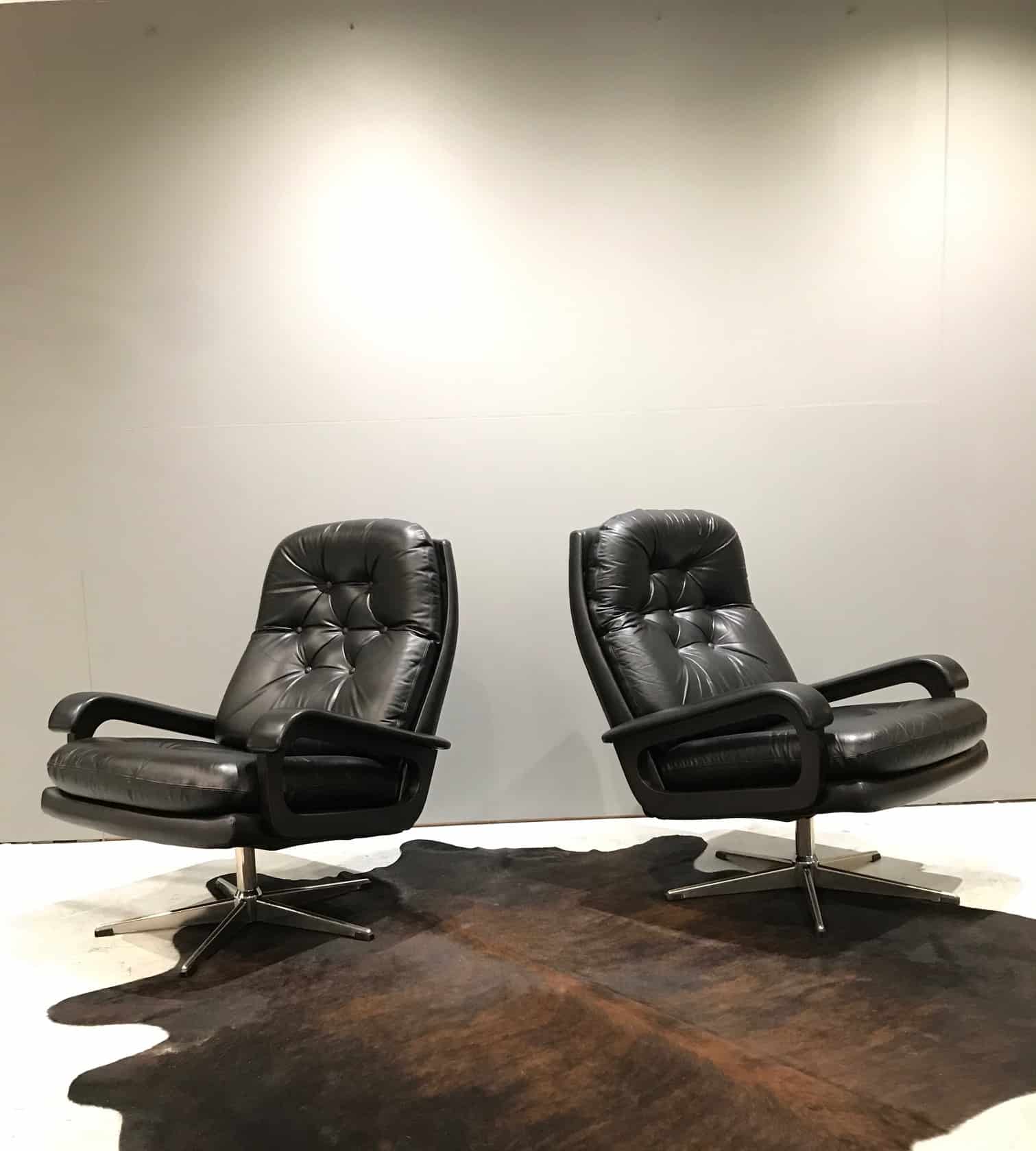 Mid Century Leather Swivel Chairs Mid Century Furniture Melbourne