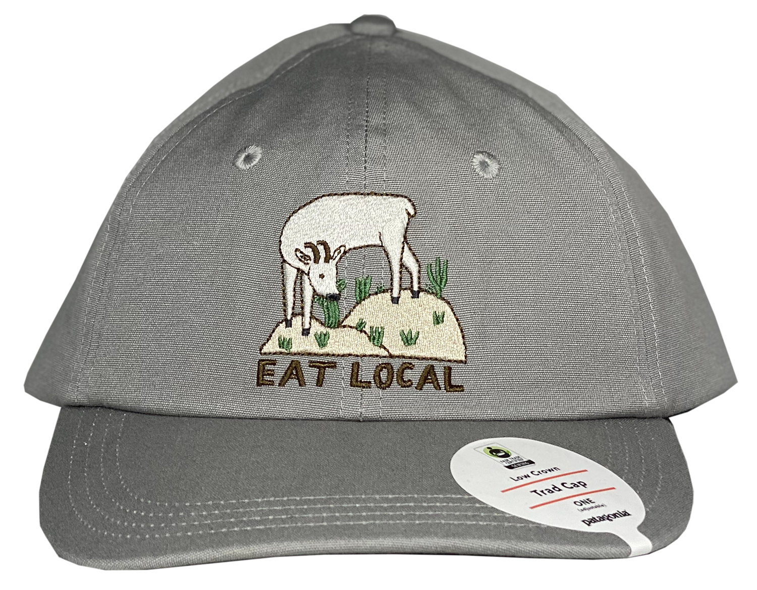 Patagonia Eat Local Goat Trad Cap Drifter Grey Healdsburg Running Company