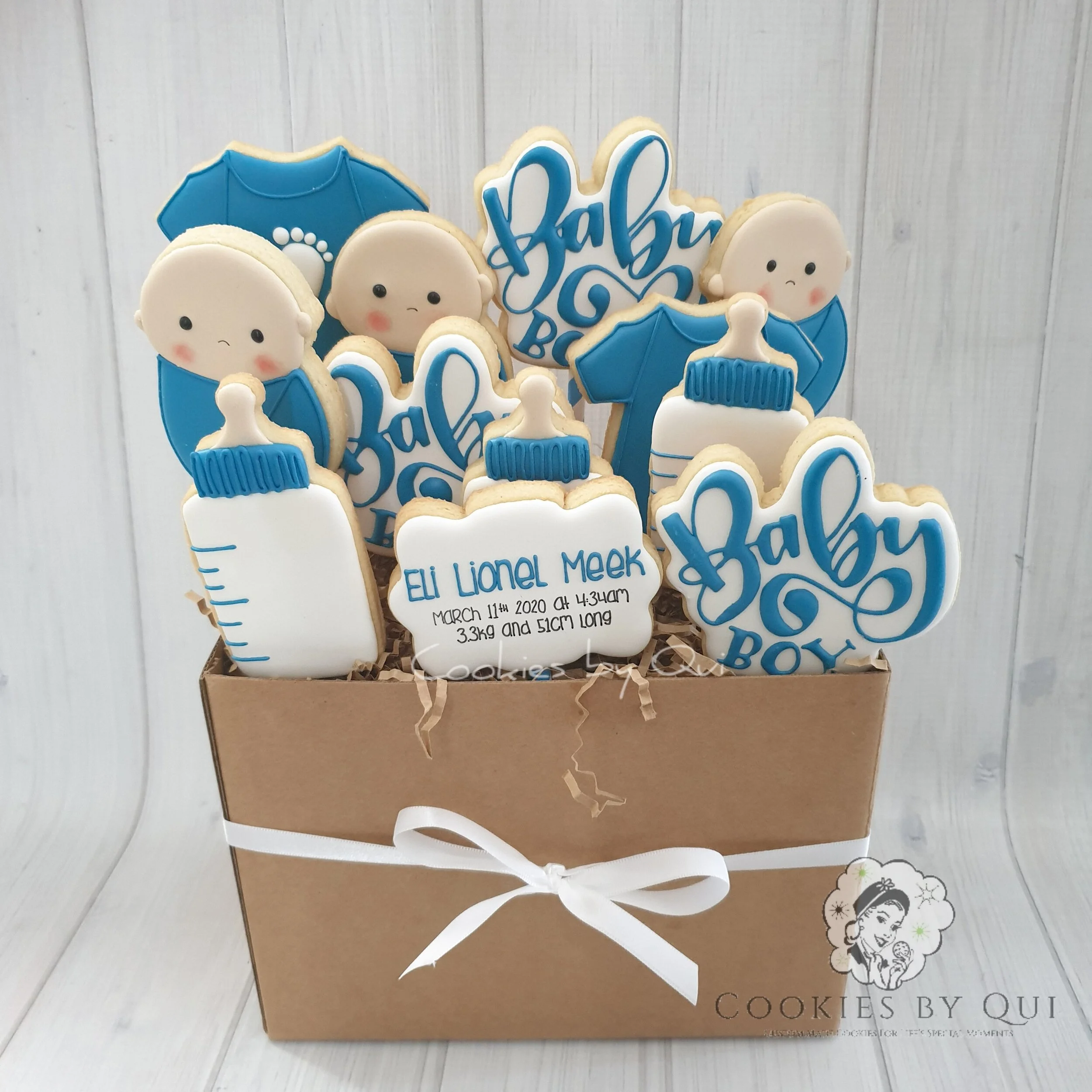 new baby cookie bouquet