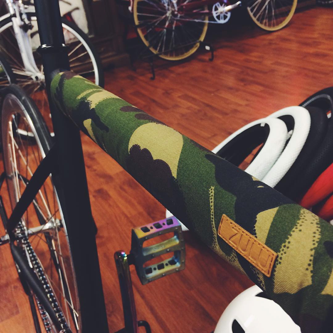 Bicycle Frame Top Tube Protector Green//Brown Camoflage Bikes