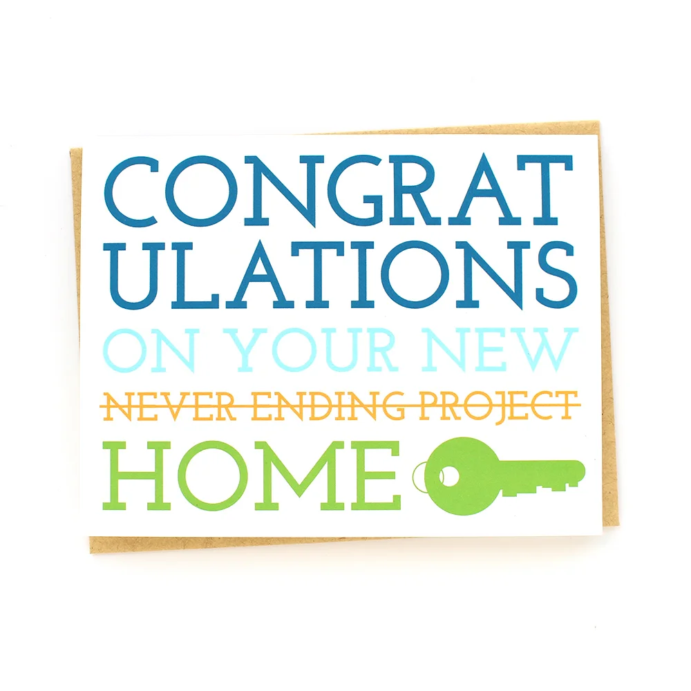 New Home Card Housewarming funny — Klinger Creative - Graphic Design and  Greeting Cards