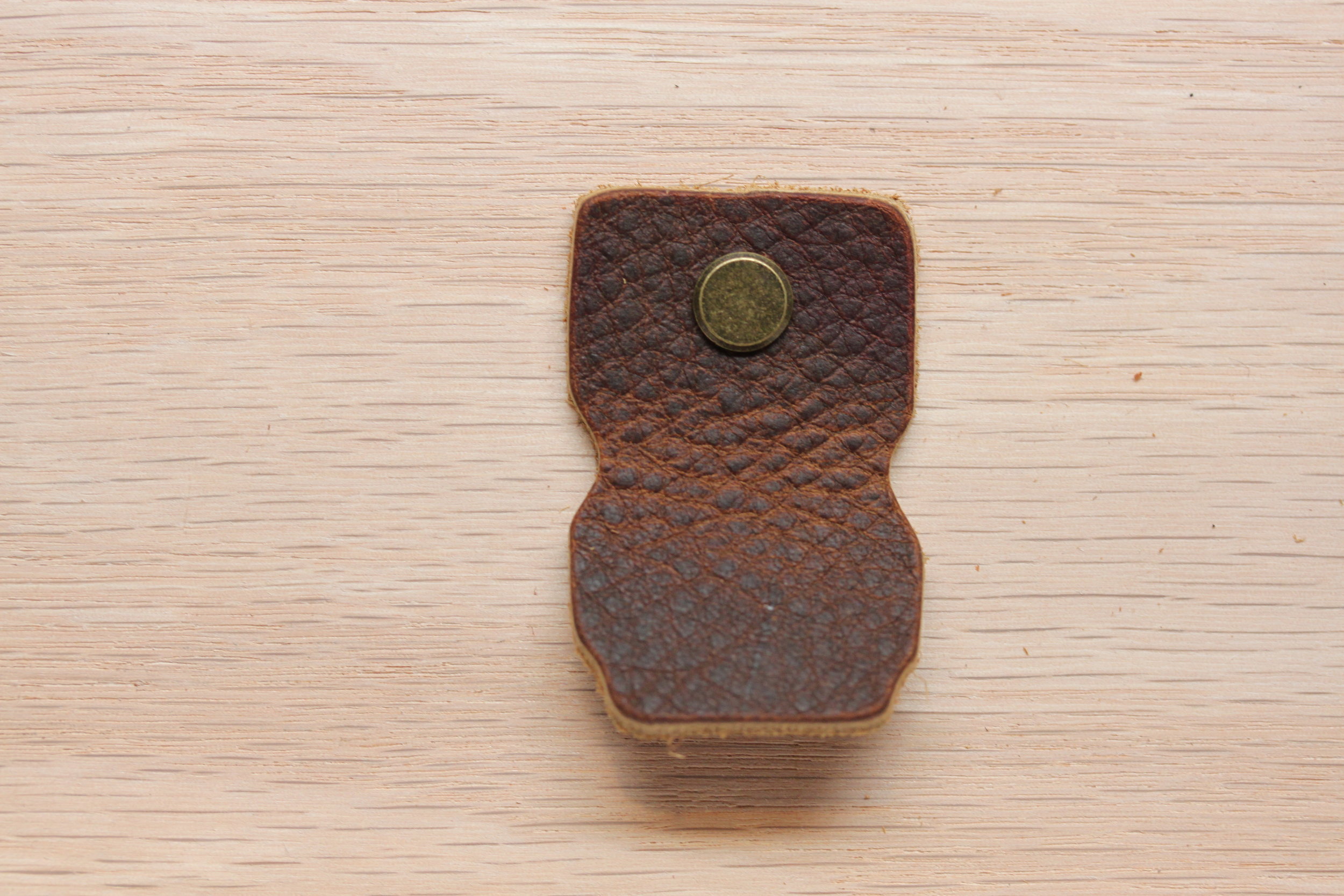 Distressed Brown All Leather Drawer And Cabinet Pulls With