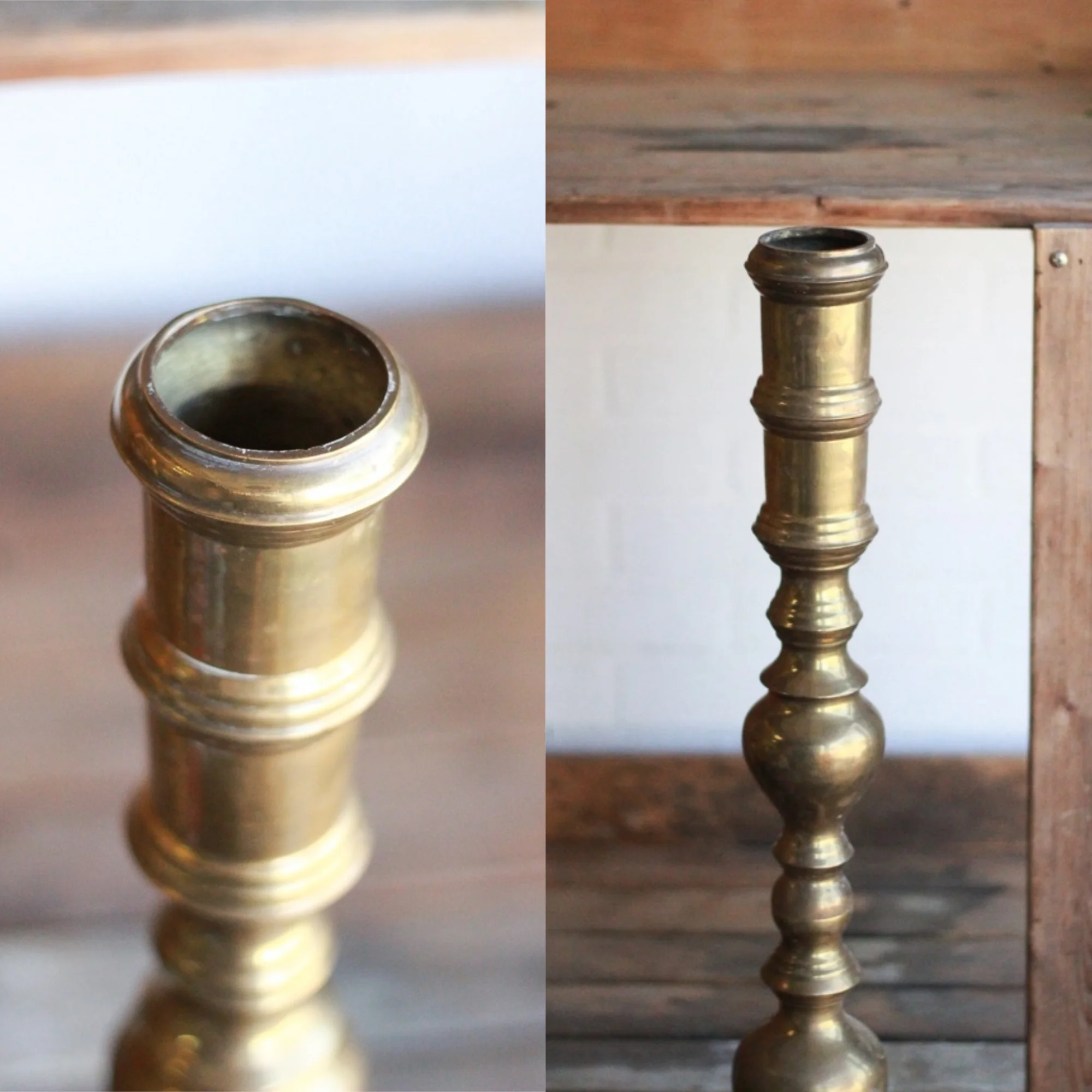 Tall Brass Candle Holders Set Of 2 Vintage Home Decor Portland
