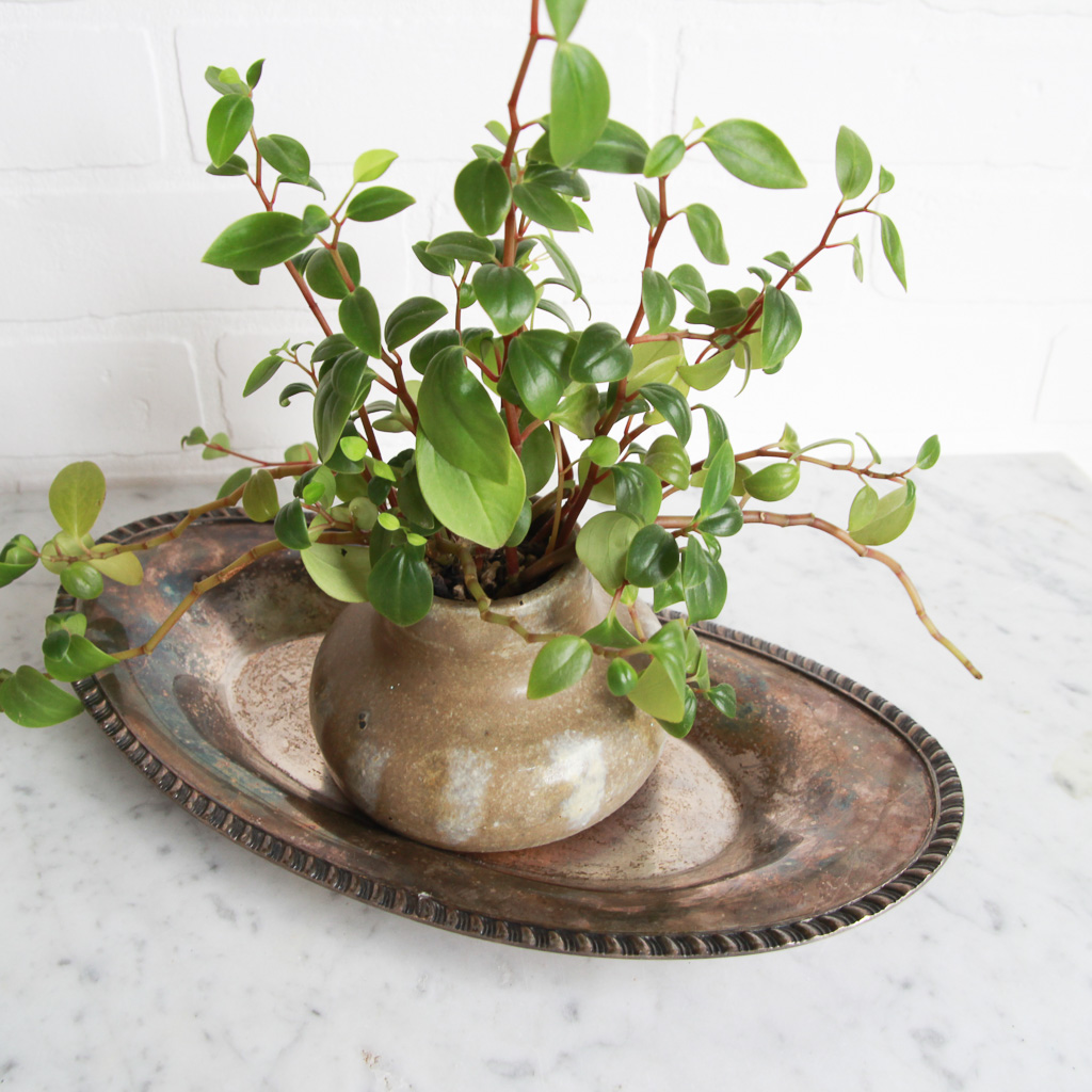 Antique Silver Tray Vintage Home Decor Portland Oregon Left