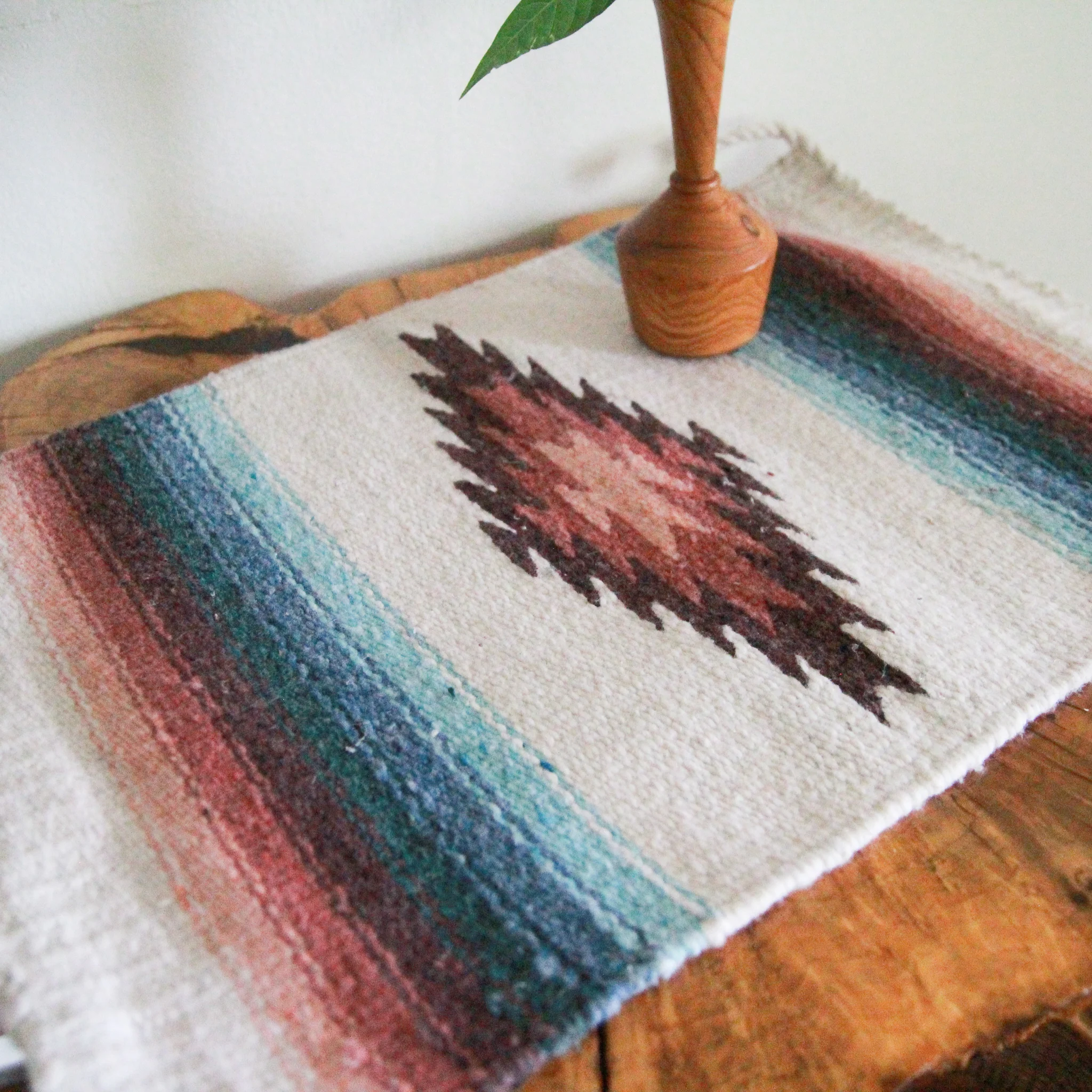 Woven Southwestern Wool Textile Vintage Home Decor Portland