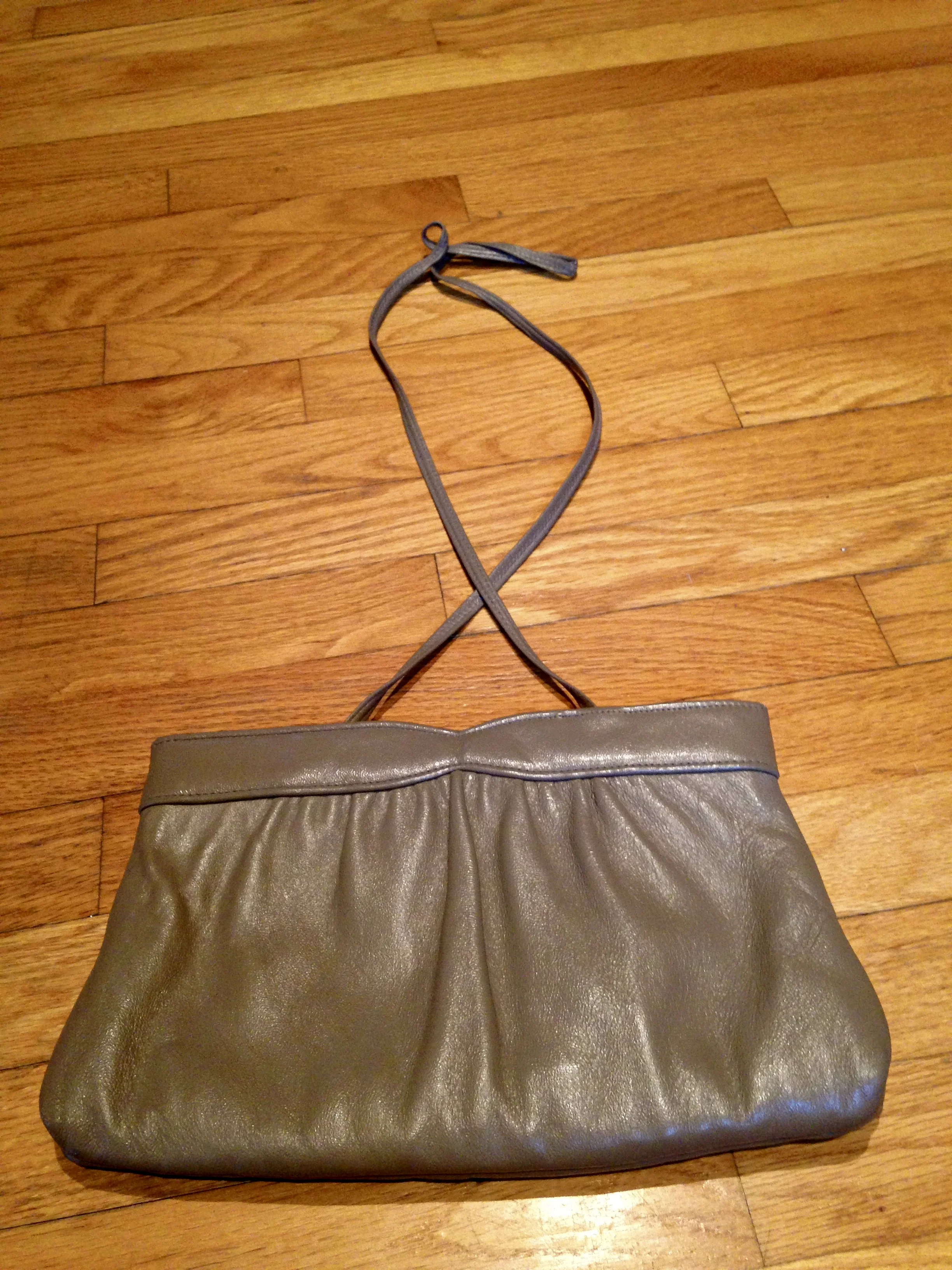 big leather purse