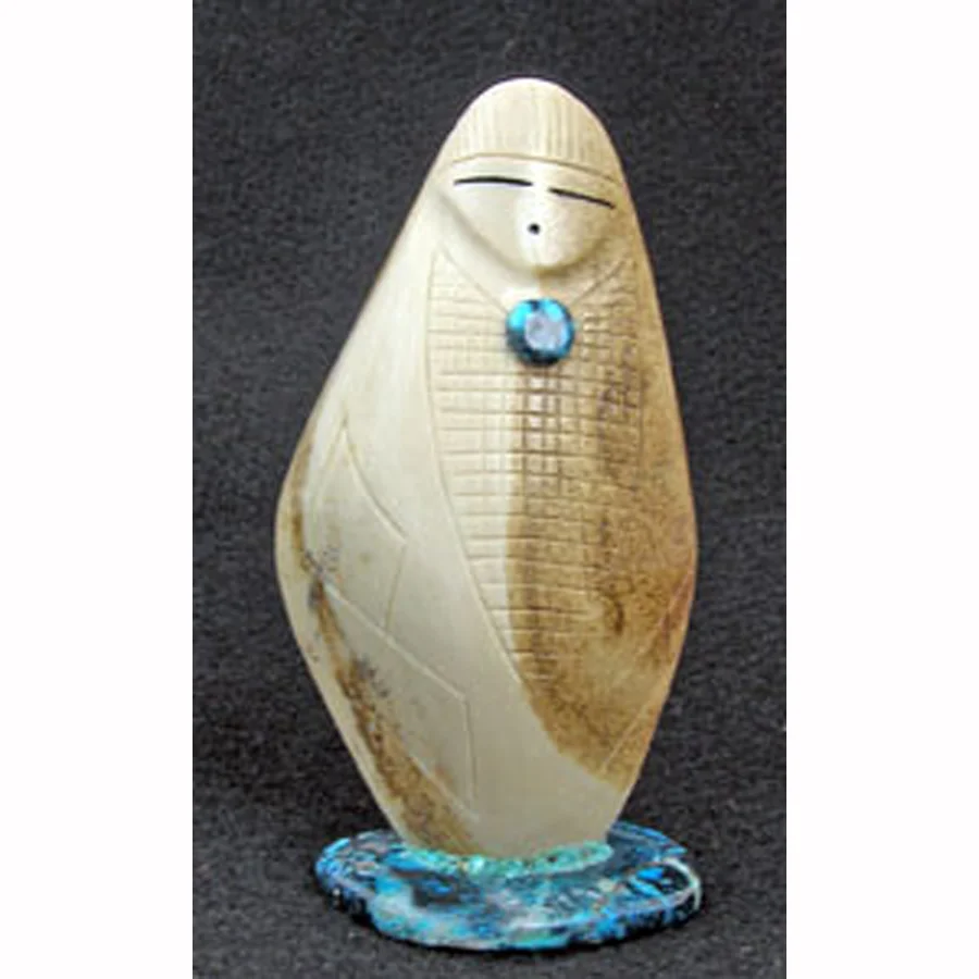 Zuni Daniel Chattin corn maiden in shell with turquoise — Find Zuni  fetishes, Inuit carvings, Native American jewelry