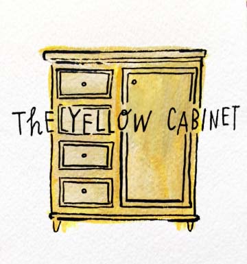 the yellow cabinet
