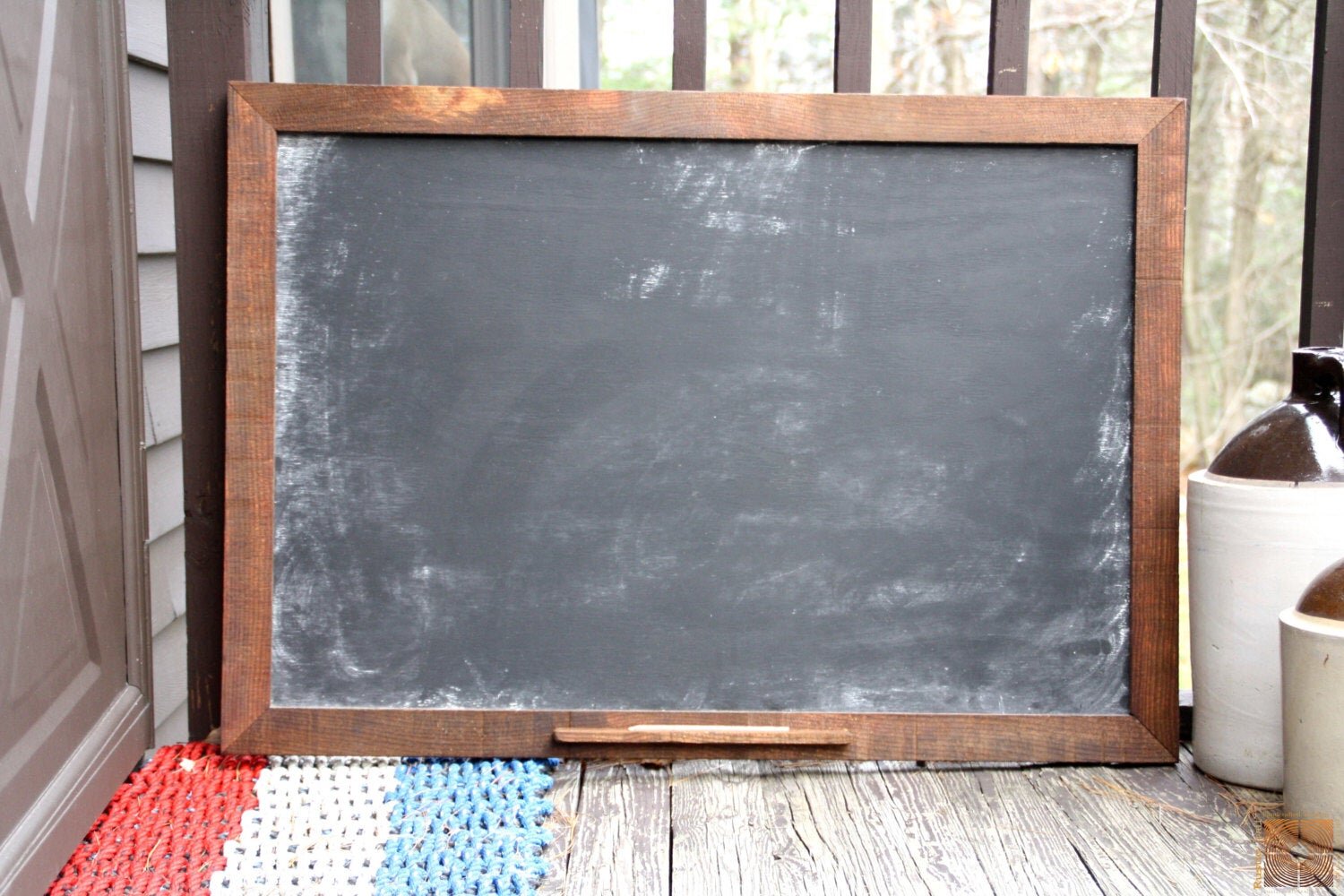 Rustic Wood Framed Chalkboard- Kitchen Chalkboard- Hanging Chalkboard -  Framed Blackboard Sign- Chalk Pencil & Hardware Included — Rusticcraft  Designs